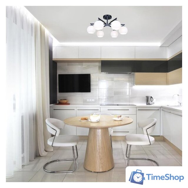 Припотолочная люстра Евросвет 30145/6 (Chrome/Wenge) - Изображение №5 — Интернет-магазин Time-Shop