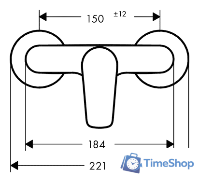 Смеситель Hansgrohe Talis E 71760000 (хром) - Изображение №3 — Интернет-магазин Time-Shop