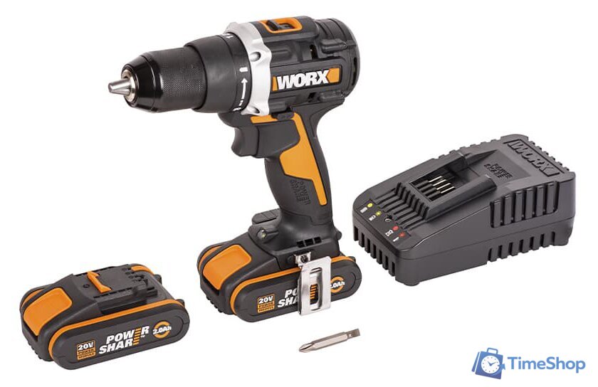 Дрель-шуруповерт Worx WX102 (с 2-мя АКБ, кейс) - Изображение №1 — Интернет-магазин Time-Shop