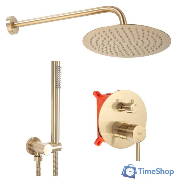 Душевая система  Rea Lungo Matt Gold REA-P4160 - Изображение №1 — Интернет-магазин Time-Shop