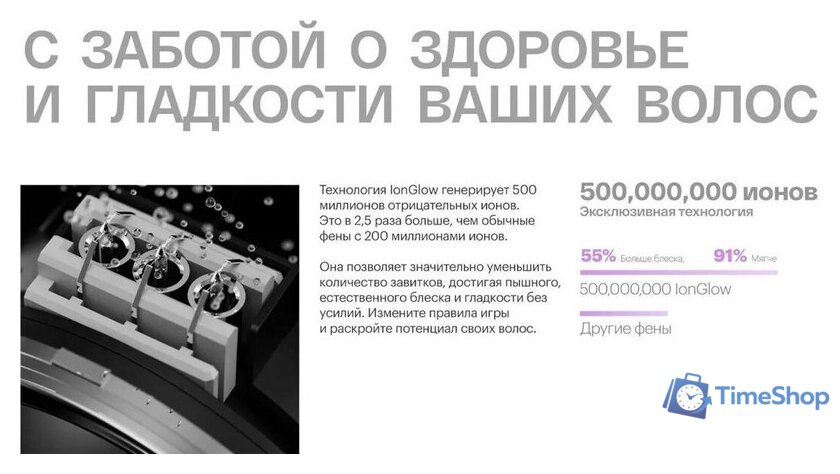 Фен Itel IHD-73 (серый) - Изображение №4 — Интернет-магазин Time-Shop