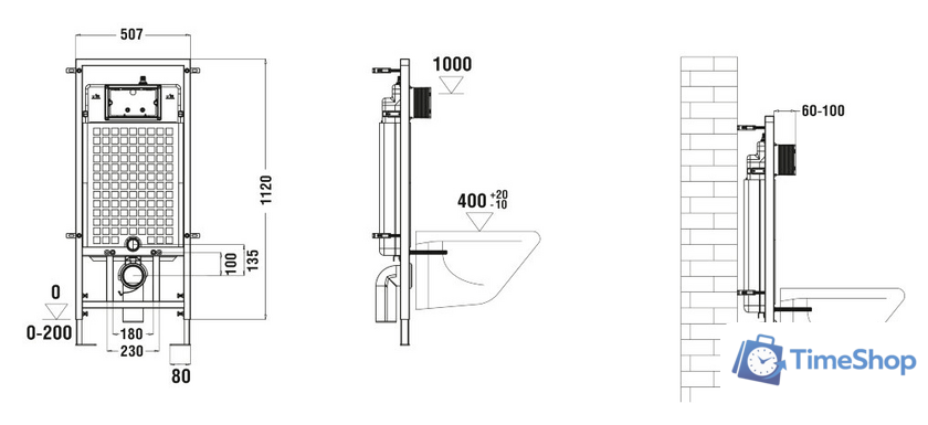 Инсталляция для унитаза WeltWasser Marberg 507 SE - Изображение №3 — Интернет-магазин Time-Shop