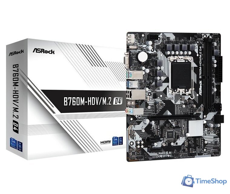 Материнская плата ASRock B760M-HDV/M.2 D4 - Изображение №2 — Интернет-магазин Time-Shop