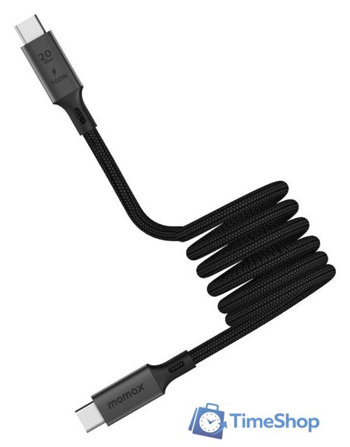 Кабель Momax DC51D USB 3.2 Gen2 Type-C - USB 3.2 Gen2 Type-C (1 м, черный) - Изображение №1 — Интернет-магазин Time-Shop