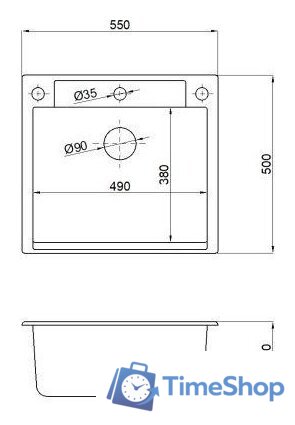Кухонная мойка AV Engineering Unit AVE550500GRA (серый) - Изображение №6 — Интернет-магазин Time-Shop