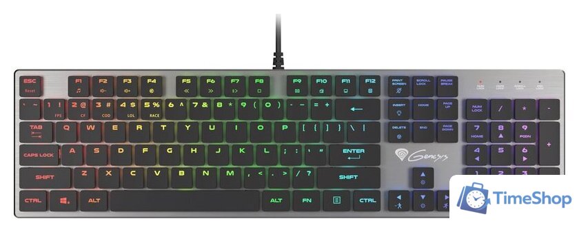 Клавиатура Genesis Thor 420 RGB (нет кириллицы) - Изображение №1 — Интернет-магазин Time-Shop