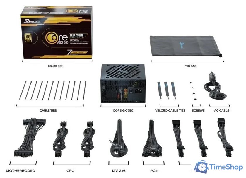 Блок питания Seasonic Core GX-750 ATX 3.1 - Изображение №9 — Интернет-магазин Time-Shop