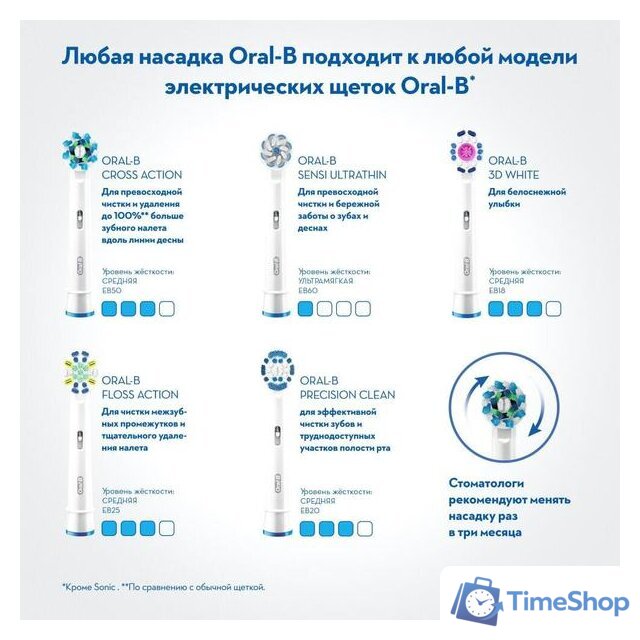 Электрическая зубная щетка Oral-B Vitality 100 Cross Action D100.413.1 (черный) - Изображение №10 — Интернет-магазин Time-Shop