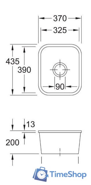 Кухонная мойка Villeroy & Boch Cisterna 45 670402R1 - Изображение №2 — Интернет-магазин Time-Shop