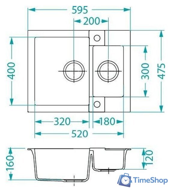 Кухонная мойка Alveus Rock 80 G02M 4218002 - Изображение №2 — Интернет-магазин Time-Shop