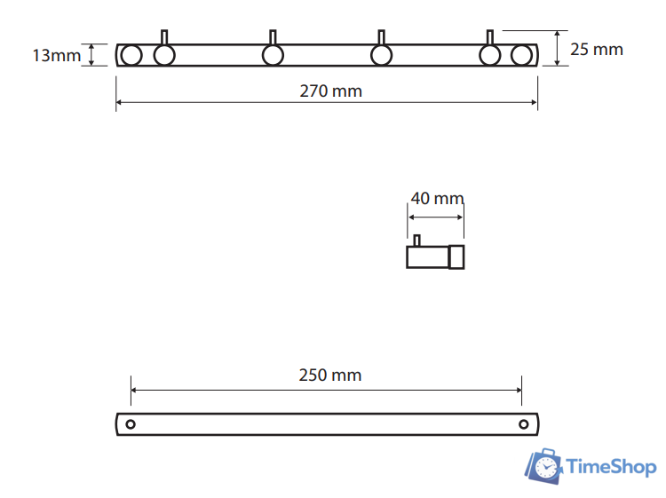 Крючок для ванны Bemeta Dark 104606100 - Изображение №2 — Интернет-магазин Time-Shop