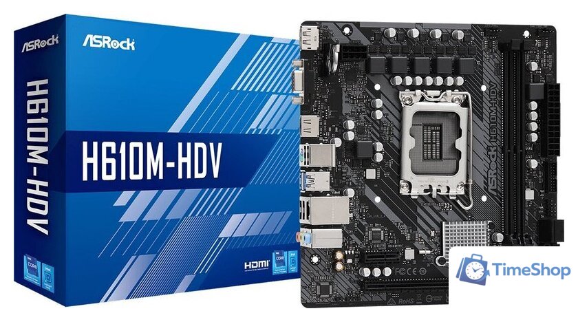 Материнская плата ASRock H610M-HDV - Изображение №2 — Интернет-магазин Time-Shop