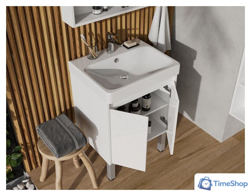  Акватон Тумба под умывальник Сканди Doors 55 1A278801SD010 (белый) - Изображение №7 — Интернет-магазин Time-Shop