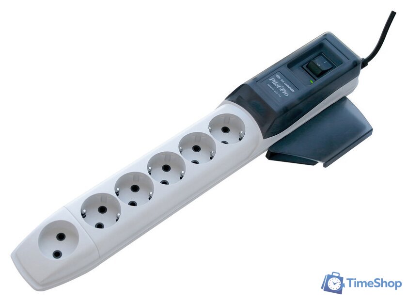 Сетевой фильтр ZIS Pilot Pro 6 розеток, 7 м, белый - Изображение №1 — Интернет-магазин Time-Shop