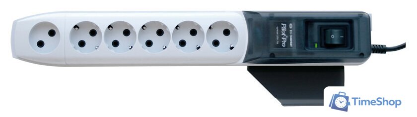 Сетевой фильтр ZIS Pilot Pro 6 розеток, 7 м, белый - Изображение №2 — Интернет-магазин Time-Shop