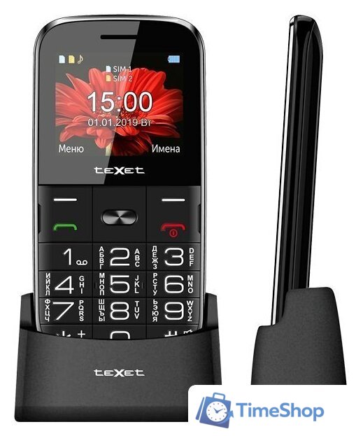 Кнопочный телефон TeXet TM-B227 (черный) - Изображение №4 — Интернет-магазин Time-Shop
