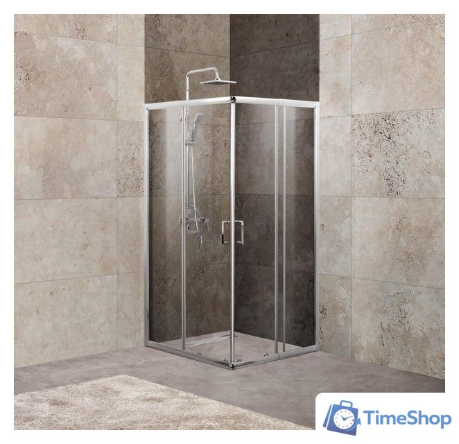 Душевой уголок BelBagno UNIQUE-A-2-85/100-C-Cr (прозрачное стекло) - Изображение №1 — Интернет-магазин Time-Shop