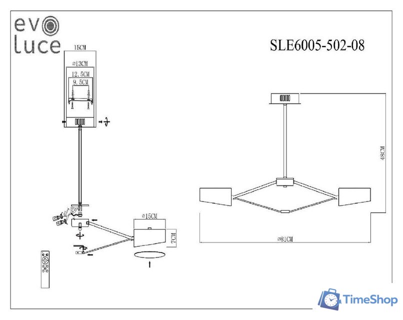 Подвесная люстра ST Luce SLE6005-502-08 - Изображение №8 — Интернет-магазин Time-Shop