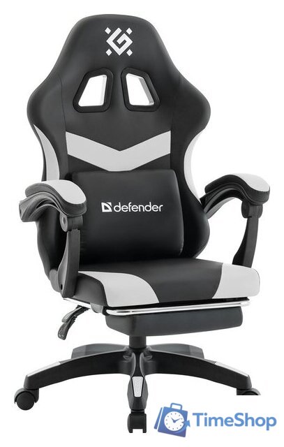 Игровое (геймерское) кресло Defender Runa Pro (черный/белый) - Изображение №1 — Интернет-магазин Time-Shop