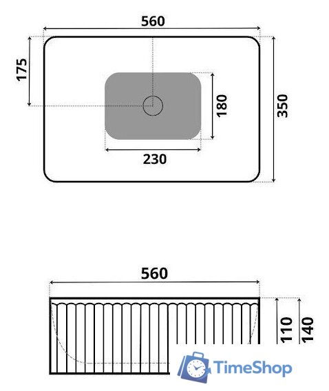 Умывальник Roxen Pablo Gold 570205 - Изображение №3 — Интернет-магазин Time-Shop
