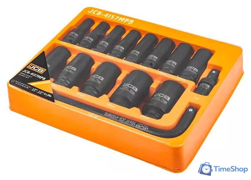 Набор головок слесарных JCB 4157MPB (15 предметов) - Изображение №6 — Интернет-магазин Time-Shop