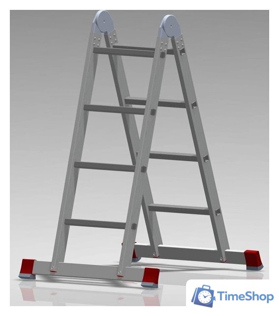 Лестница-трансформер Новая высота NV 331 шарнирная 2x4 ступени - Изображение №3 — Интернет-магазин Time-Shop