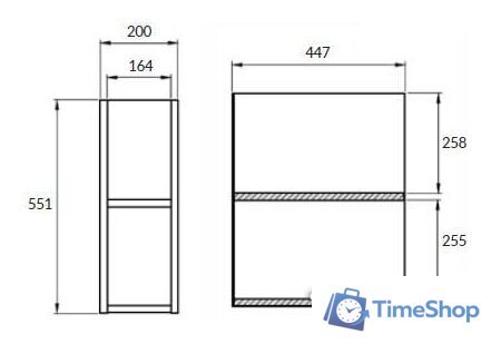  Cersanit Модуль для тумбы Moduo 20 MD-MOD20-SZ - Изображение №3 — Интернет-магазин Time-Shop