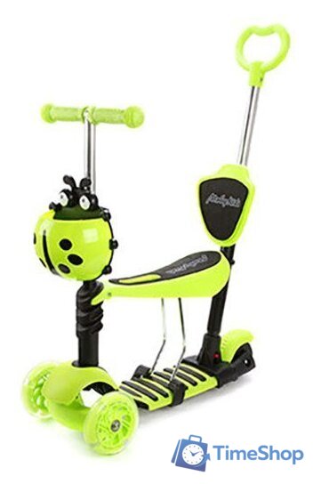 Трехколесный самокат Moby Kids Божья коровка 3 в 1 641274 (зеленый) - Изображение №1 — Интернет-магазин Time-Shop