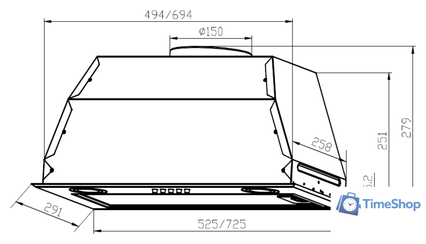 Кухонная вытяжка LEX GS Bloc P 900 (нержавеющая сталь) - Изображение №2 — Интернет-магазин Time-Shop