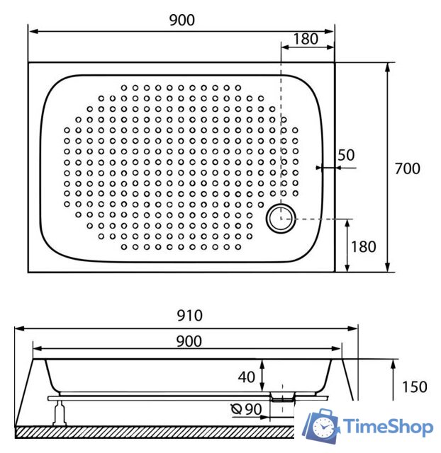 Душевой поддон RGW LUX/TN 70x90 - Изображение №3 — Интернет-магазин Time-Shop