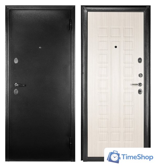 Металлическая дверь Guard MG60 МДФ 87х205 правая (черное серебро/белый ясень) - Изображение №1 — Интернет-магазин Time-Shop