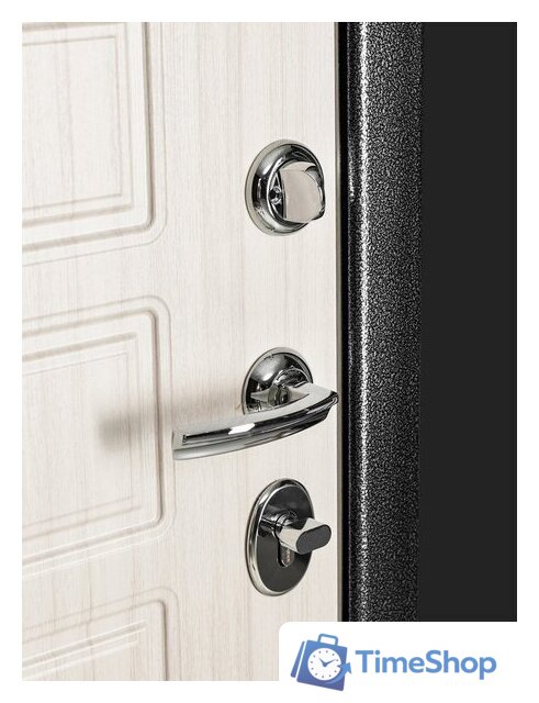 Металлическая дверь Guard MG60 МДФ 87х205 правая (черное серебро/белый ясень) - Изображение №4 — Интернет-магазин Time-Shop