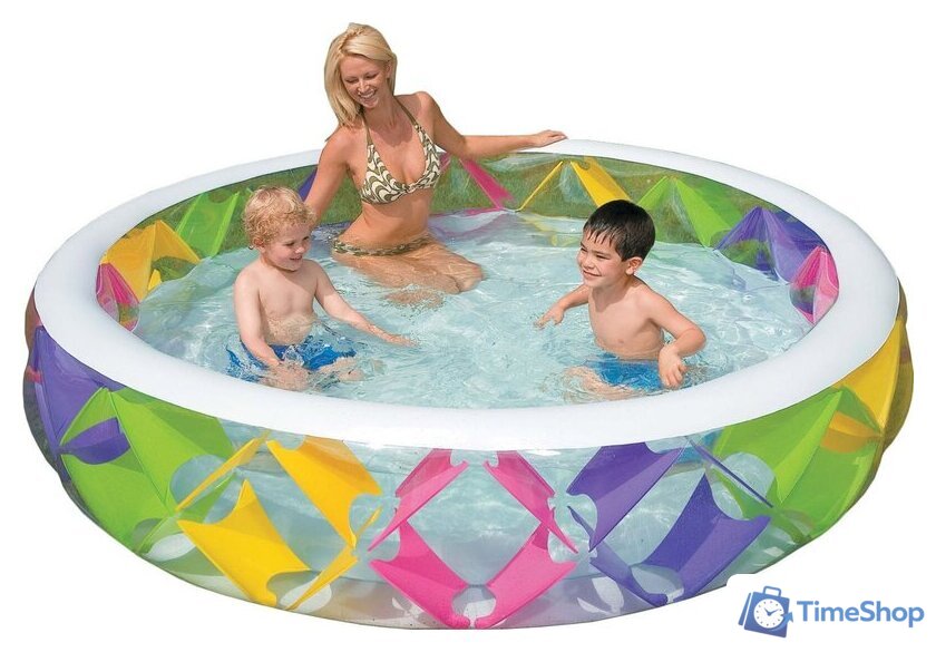 Надувной бассейн Intex Swim Center Pinwheel 229х56 (56494) - Изображение №1 — Интернет-магазин Time-Shop