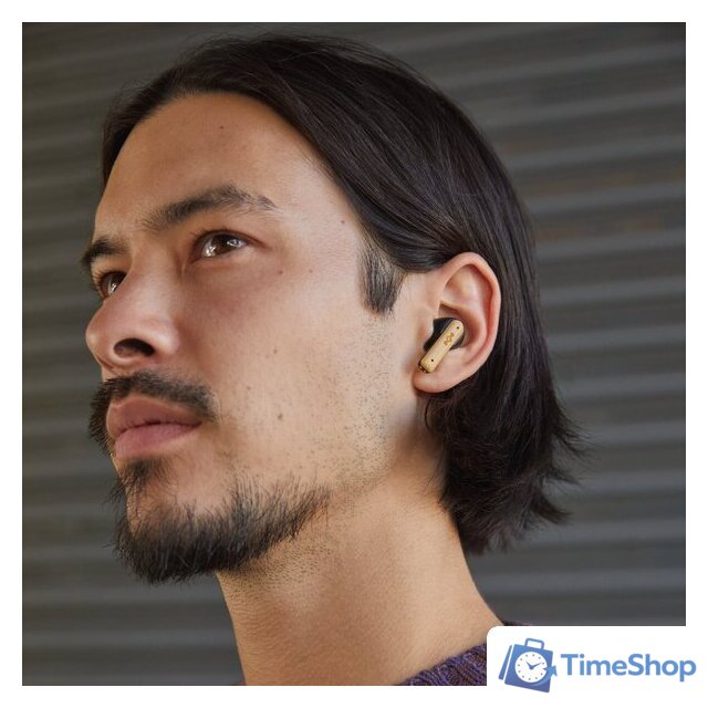 Наушники Marley Little Bird TWS (бежевый/зеленый) - Изображение №2 — Интернет-магазин Time-Shop