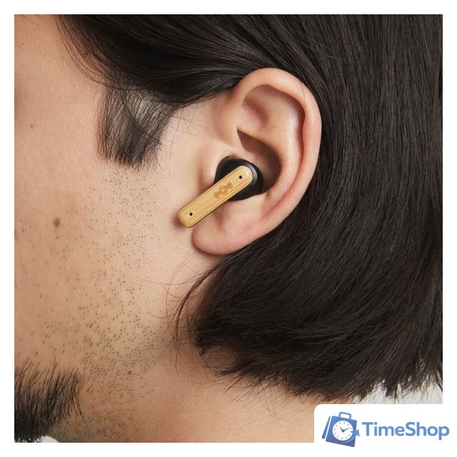 Наушники Marley Little Bird TWS (бежевый/зеленый) - Изображение №3 — Интернет-магазин Time-Shop