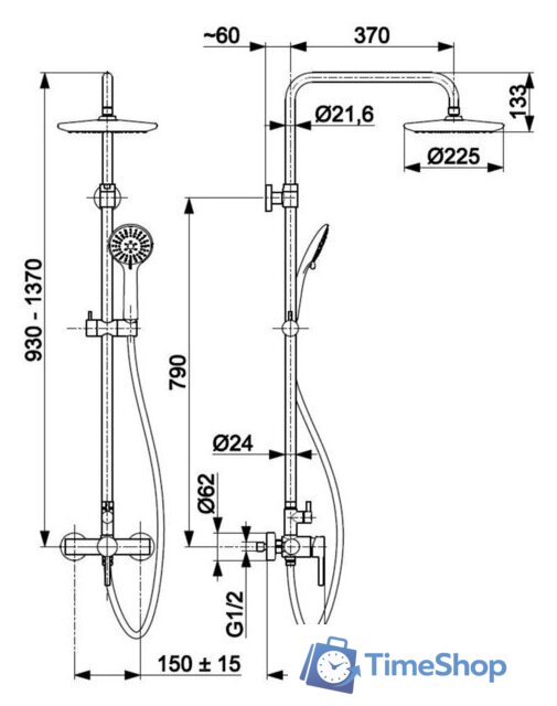 Душевая система  Armatura Moza 5036-910-00 - Изображение №4 — Интернет-магазин Time-Shop