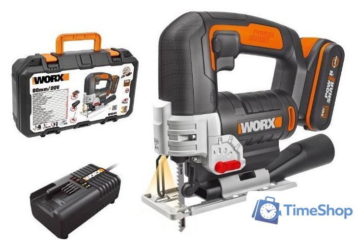 Электролобзик Worx WX543 (1 с-им АКБ) - Изображение №3 — Интернет-магазин Time-Shop