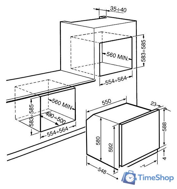 Электрический духовой шкаф Smeg SF700PO - Изображение №2 — Интернет-магазин Time-Shop