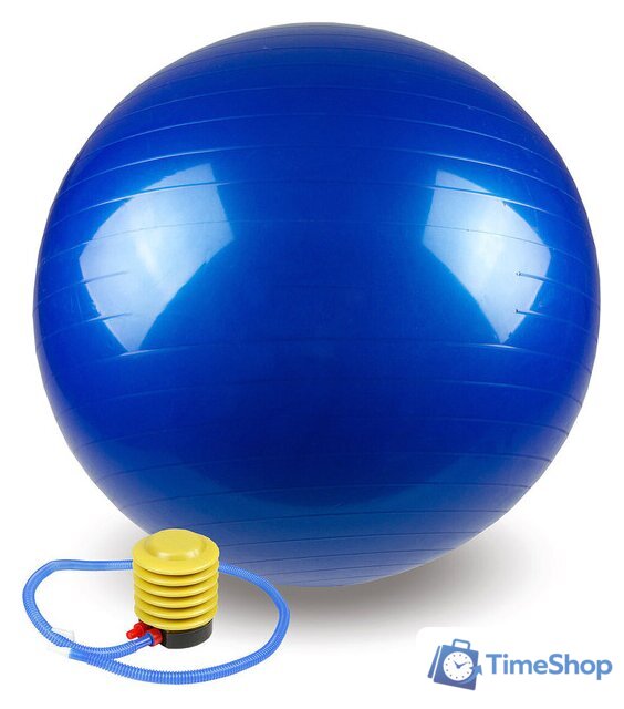 Гимнастический мяч Calviano с насосом 75 см (синий) - Изображение №1 — Интернет-магазин Time-Shop