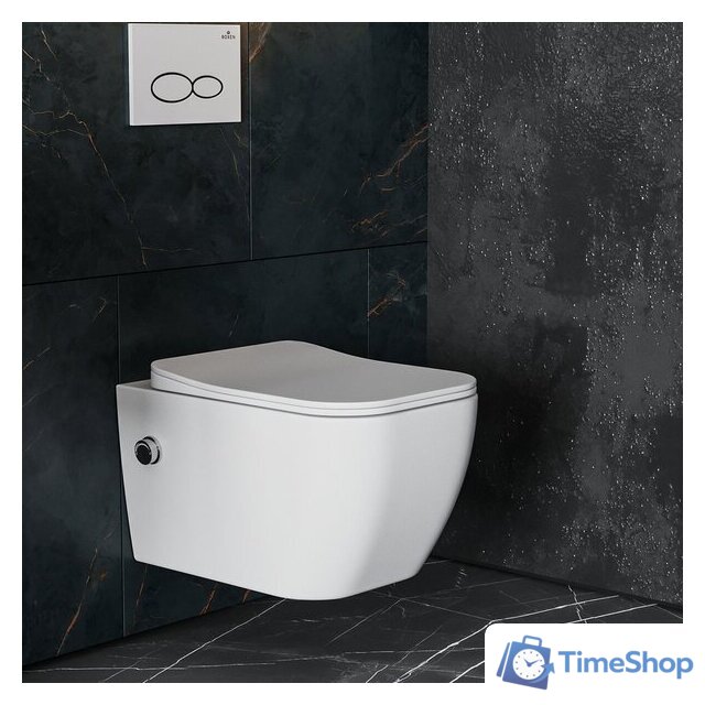 Унитаз подвесной Roxen Cube Bidet 530135-01X Rimless Soft Close с функцией биде - Изображение №1 — Интернет-магазин Time-Shop