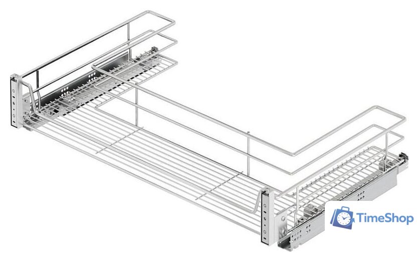 Корзина выдвижная Starax S-2353-C 80 (крепление на фасаде, хром) - Изображение №1 — Интернет-магазин Time-Shop