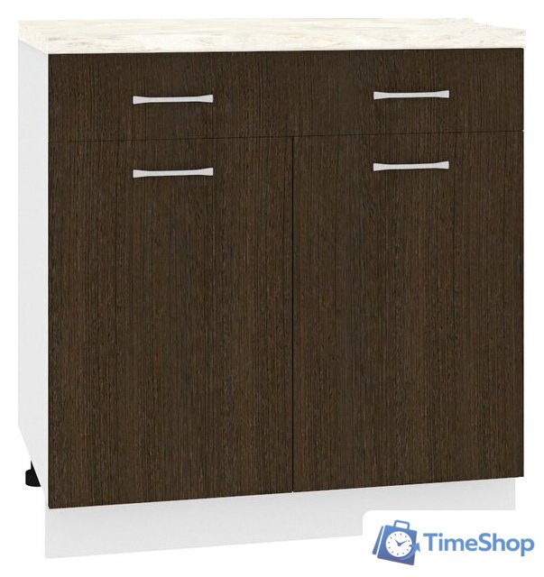 Шкаф напольный Кортекс-мебель Корнелия Лира НШ80р1ш (венге/королевский опал) - Изображение №1 — Интернет-магазин Time-Shop