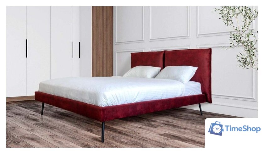 Кровать ДСВ Сильвия 1.6 (бордо) - Изображение №3 — Интернет-магазин Time-Shop