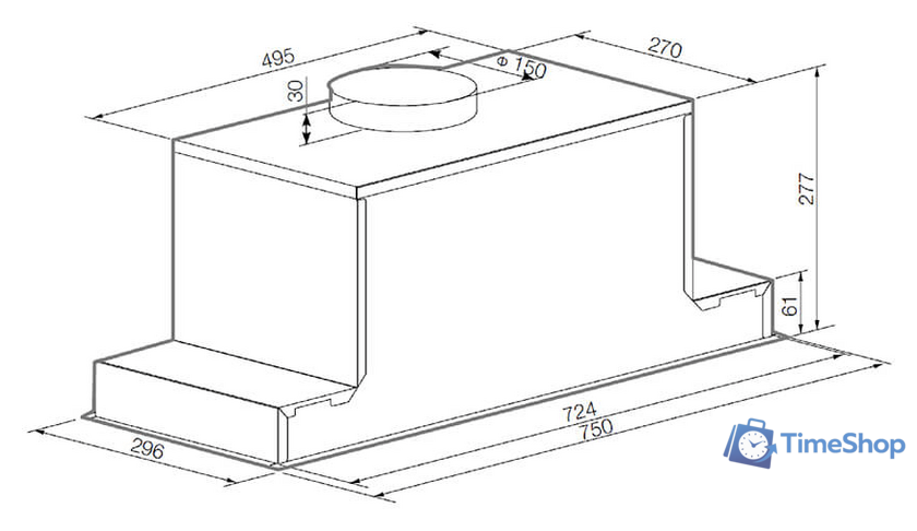Кухонная вытяжка Graude LB 75.1 W - Изображение №2 — Интернет-магазин Time-Shop