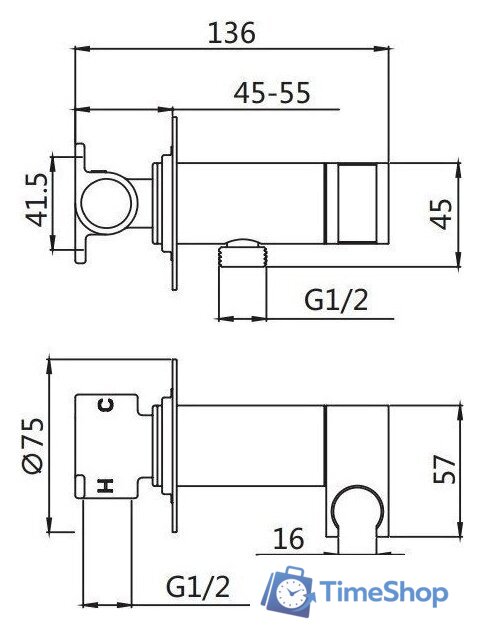 Гигиенический душ Shevanik S147C (белый) - Изображение №7 — Интернет-магазин Time-Shop