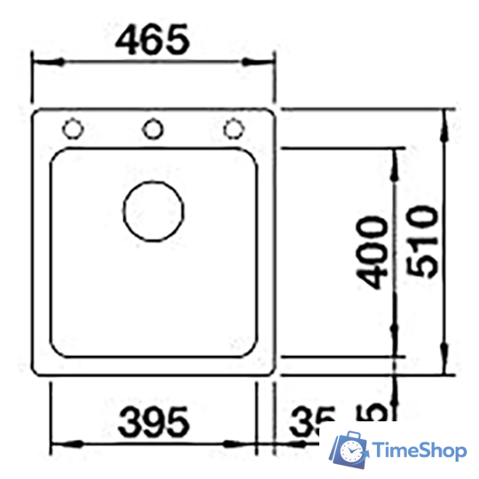 Кухонная мойка Blanco Naya 45 525222 (антрацит) - Изображение №2 — Интернет-магазин Time-Shop