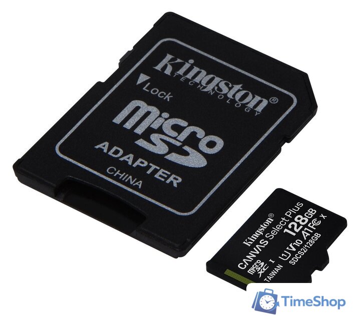 Карта памяти Kingston Canvas Select Plus microSDXC 128GB SDCS2/128GB (с адаптером) - Изображение №2 — Интернет-магазин Time-Shop