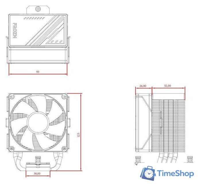 Кулер для процессора ID-Cooling Frozn A400 Black - Изображение №8 — Интернет-магазин Time-Shop