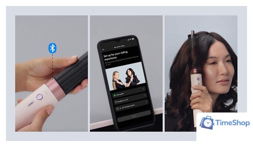 Фен-стайлер Dyson Airwrap Co-anda2x HS09 Straight+Wavy (евровилка, красный бархат/золотой) - Изображение №6 — Интернет-магазин Time-Shop