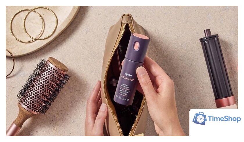 Фен-стайлер Dyson Airwrap Co-anda2x HS09 Straight+Wavy (евровилка, красный бархат/золотой) - Изображение №3 — Интернет-магазин Time-Shop